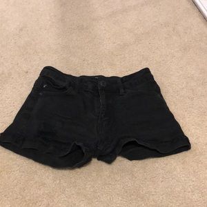 Black Jean Shorts